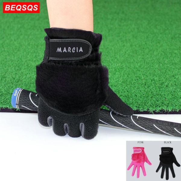 

1pair мода зимы женщин гольф перчатки розовый / черный golves против скольжения искусственный мех теплота подходит для левой и правой руки, Blue;gray