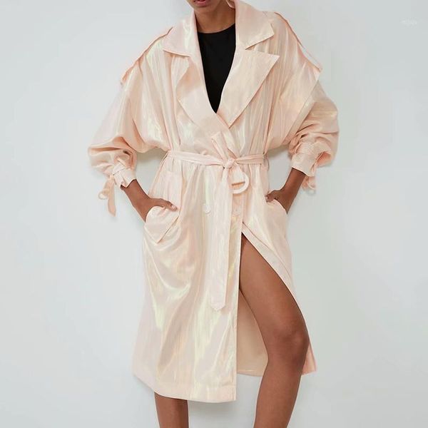 

omikron new women autumn fashion brand korea vintage loose long trench female casual rainbow color outerwear coat abrigos brazi1, Tan;black