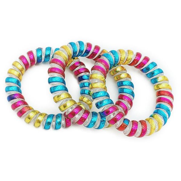

telephone line hair ropes girls colorful elastic bands kid ponytail holder tie gum accessories q qylwes