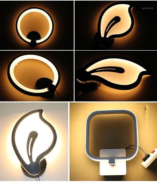 

wall lamp design modern lamps bedroom living room dining kitchen v shape fashioin led lights white&black arms 220v 110v1