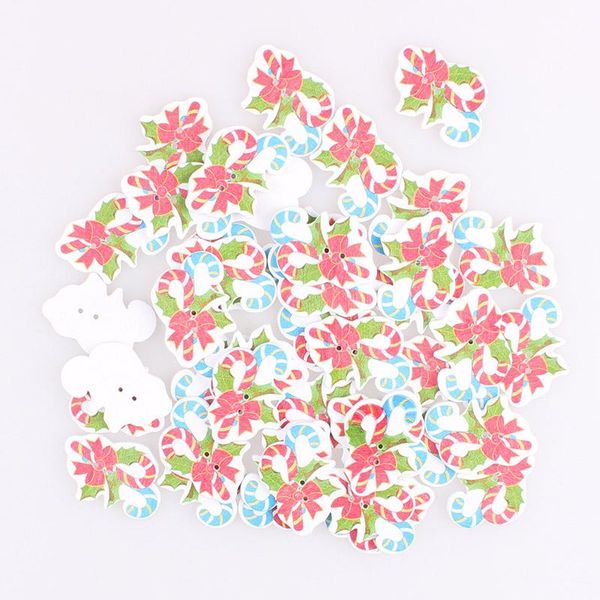 

рождество кнопка 2hole деревянные кнопки для scrapbooking crafts diy детская одежда швейные аксессуары украшение кнопки 50шт f wmtqaq