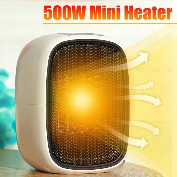 

smart electric heaters 500w mini portable heater us plug personal space warmer for indoor heating camping any place adjustable thermostat 22