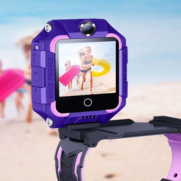 

boys smart z6f 2g and girls primary school children's telephone watch flip waterproof gift, Blue
