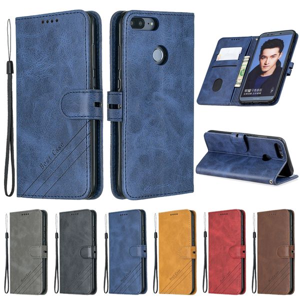 

кожа флип на для funda huawei honor 9 lite phone case роскошный ретро магнитный кошелек обложка