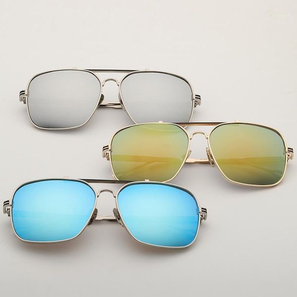 

european and american all metal sunglasses new toad mirror men's sunglasses women's vintage mens accessories1, White;black