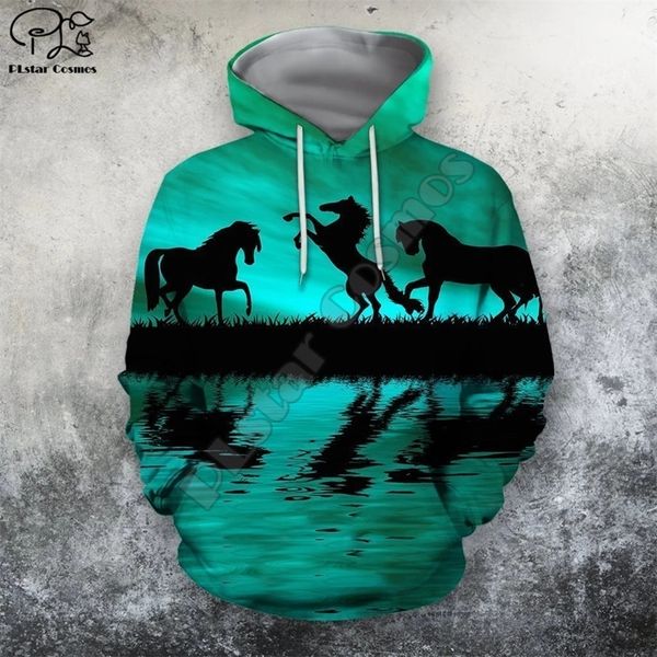 

plstar cosmos horse art animal casual harajuku cartoon tracksuit pullover 3dprint zipper/hoodie/sweatshirt/jacket/men/women s-7 201020, Black