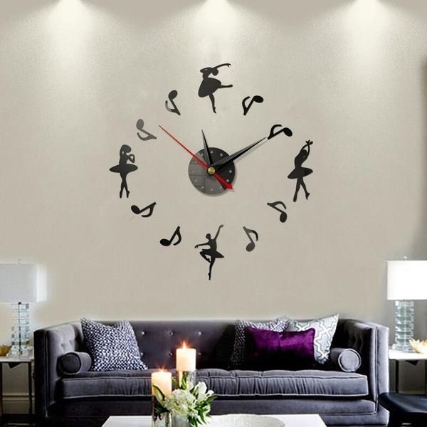 

new high-end atmosphere corridor wall stickers home decoration mirror effect brief style still life diy quartz wall clock