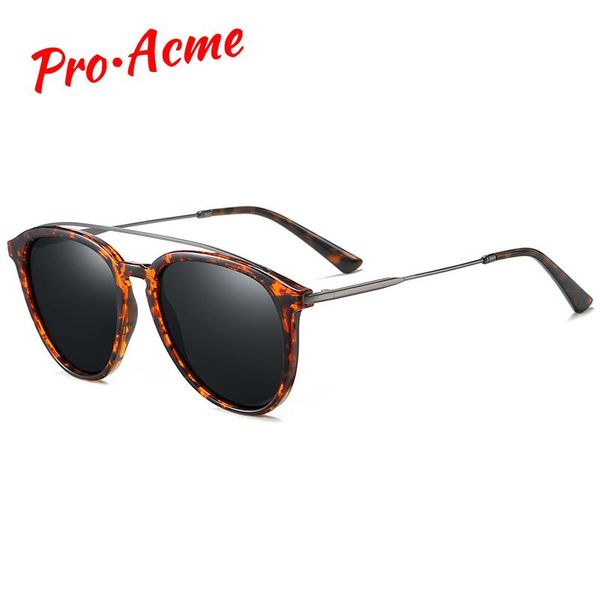 

pro acme brand retro round sunglasses women polarized luxury designer tr90 frame sun glasses shades for men lentes de sol pc1536, White;black