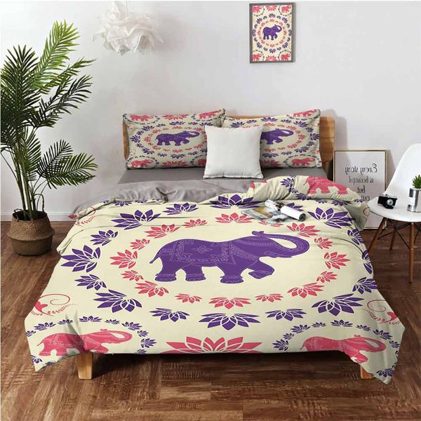 

красочные s цветы танцующие животные фестиваль традиционного стиль 3-х частей набор