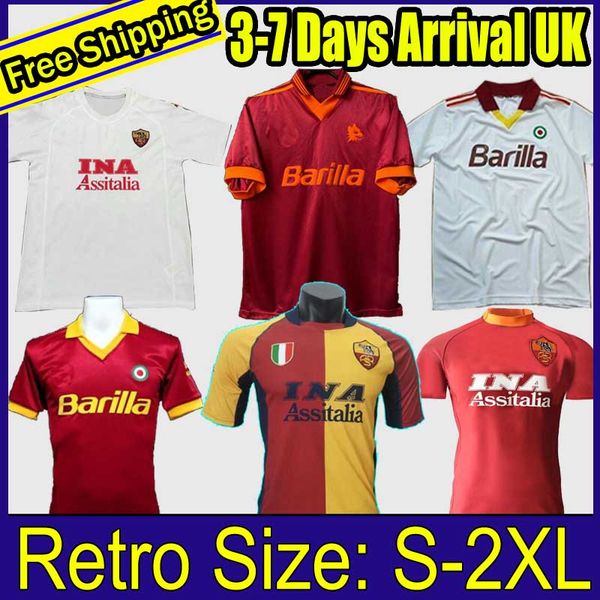 

1990 1991 1992 1994 1995 1996 retro roma totti giannini soccer jersey 92 94 95 96 rome classic commemorate collection maglia da calcio, Black;yellow