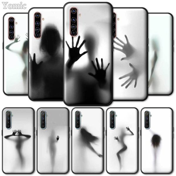 

woman silhouettes tpu case for realme x50 5g x2 5 6 pro 5i 6i xt c3 narzo 10 10a black silicone mobile phone cover soft coque