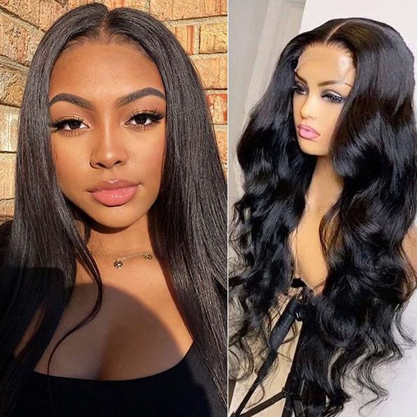 

lx brand long body wavy wig glueless hair synthetic lace front wig cosplay wigs black color daily wig for womenfactory direct