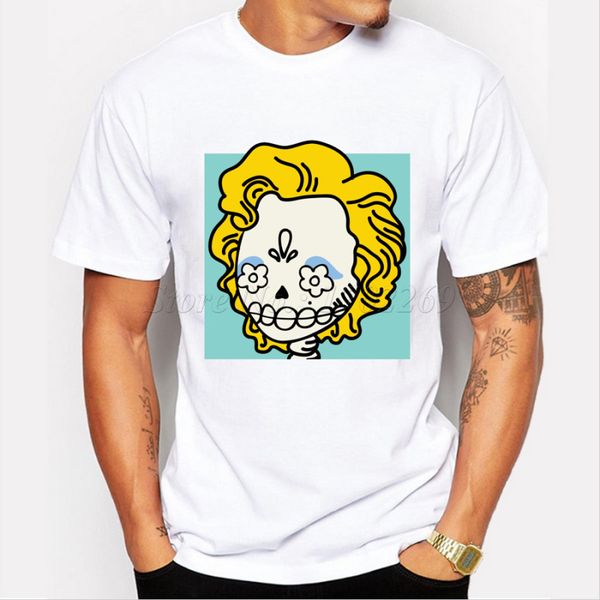 

marilyn monroe sugar skull design customized fashion cartoon creative printed funny boy basic sport sweatshirt hoodie t shirt