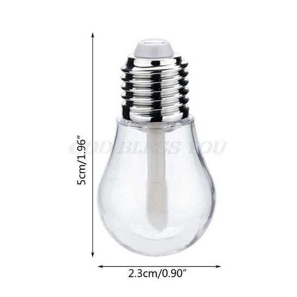 

5pcs light bulb shaped empty plastic bottles clear lip gloss tubes refillable drop shipping 5p bbywfb