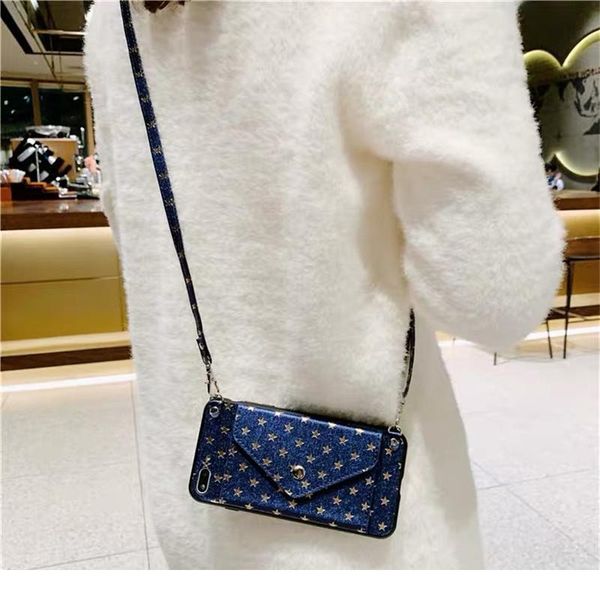 

crossbody necklace strap luxury star wallet case for huawei mate30 mate20 pro p20 p40 pro p30 lite honor 20 card hold qyloeh