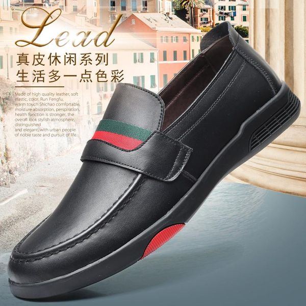 

2020 new luxury men loafer shoes handmade men shoes slip on flats footwear black leather sneakers non-slip drive mens