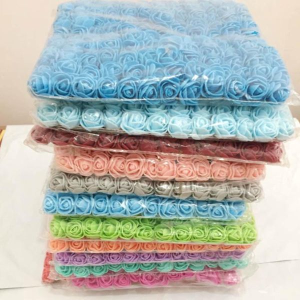 

144pcs 2 cm mini foam rose artificial bouquet rose bear wedding christmas wall flower decoration scrapbook fake rose bbycwn garden2010