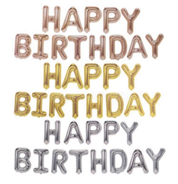 

foil balloon happy birthday alphabets balloons suit birthday party decorative rose gold balloons decorations supplies