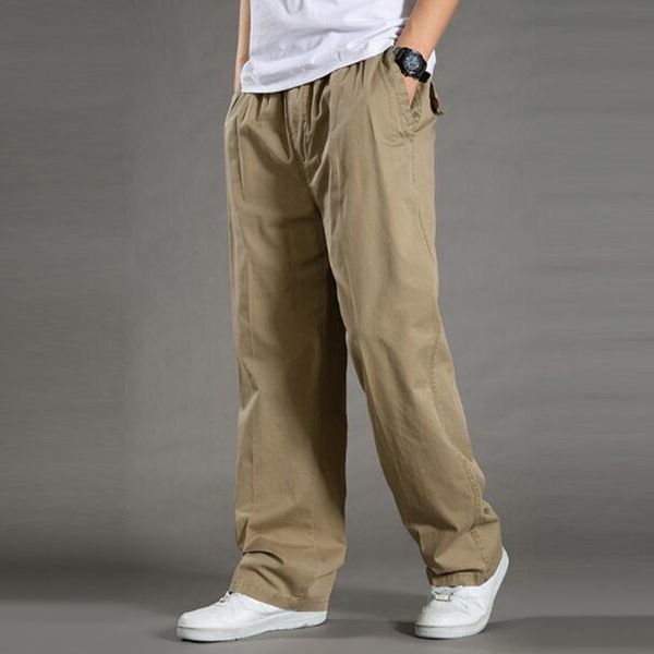 

2021 new man casual loose hip-hop tide more pocket monkey pants pantalones yli8, Black