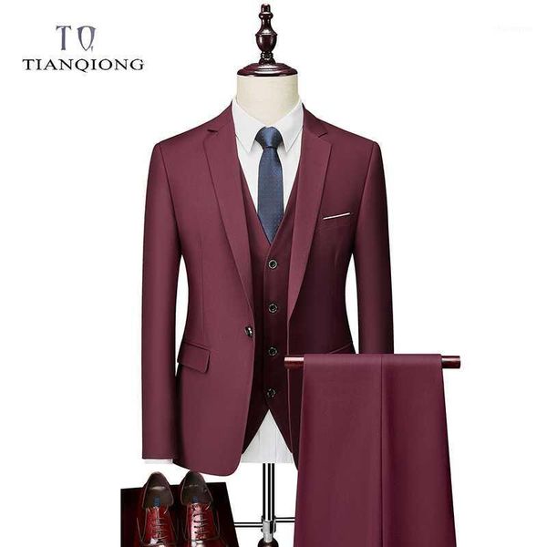 

men suit 2020 spring and autumn custom business suit three-piece slim large size multi-color one-button1, White;black