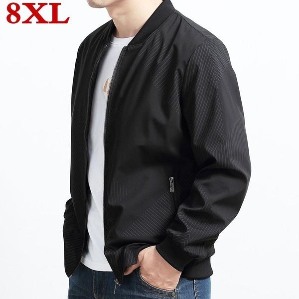 

new 8xl 7xl plus size brand sale quality bomber casual jackets coat men, cotton jacket black solid coats clothing jacket clothes, Black;brown
