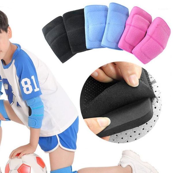 

2pcs children dance volleyball tennis skating sponge thickened safety knee pads support protection kids sports knee1, Black;gray