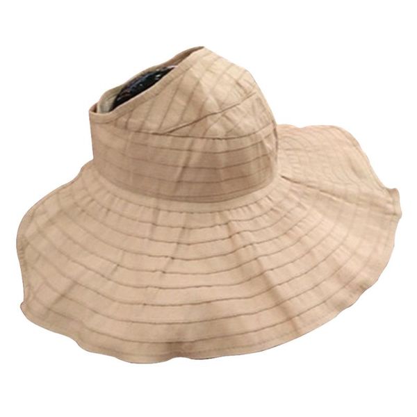 

summer caps foldable sun hat travel ladies casual cotton floppy seaside wide brim outdoor bowknot visor beach, Blue;gray