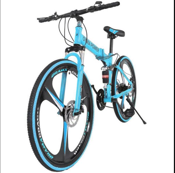 

21-speed 26in folding mountain bike bicycle full suspension mtb foldable bikes