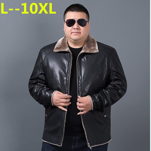 

fur 8xl 6xl plus 10xl male sheep skin leather winter coat men integrated pile with thick warm jacket, Black