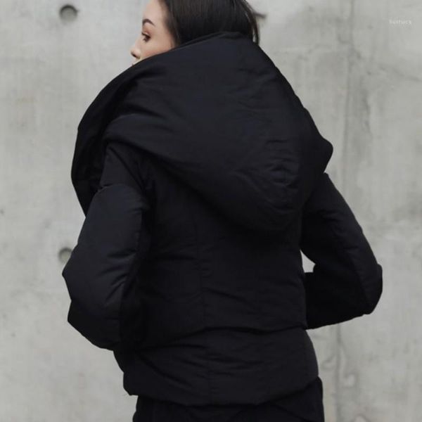 

wizard hooded thickening black short cotton-padded coat long sleeve loose fit women parkas fashion new autumn winter 2020 jacket1