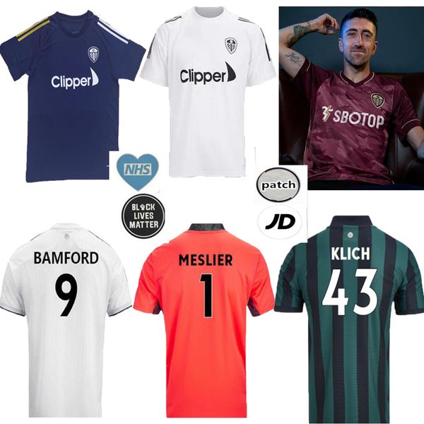 

20 21 leeds third home away alioski soccer jerseys costa celebrates centenary 2020 2021 united bamford clarke men maroon football uniform, Black;yellow