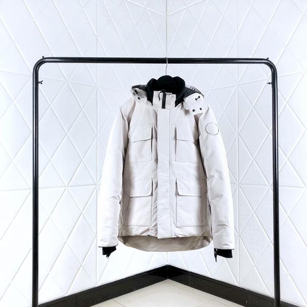 

european outerwear down jacket for men's women's with real wolf fur hooded parka winter coat windbreaker designer maya casual, Black