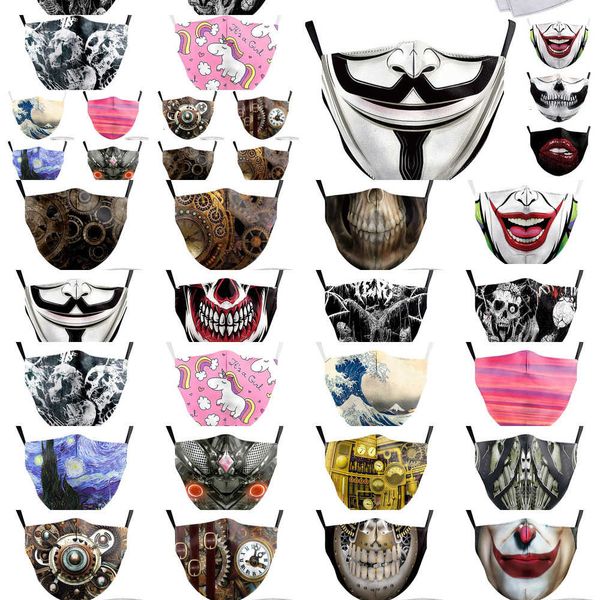 

mouth face masks fabric funny big print clown mouth cover reusable protection dust washab ubnyubny mlap