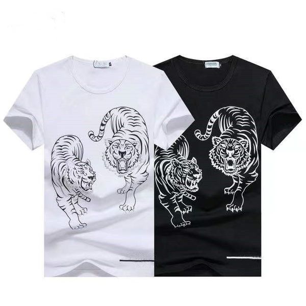

summer new designers t shirts mens t shirt womens cool bear print short sleeve couples round neck tees streetwear men's t-shirts, White;black