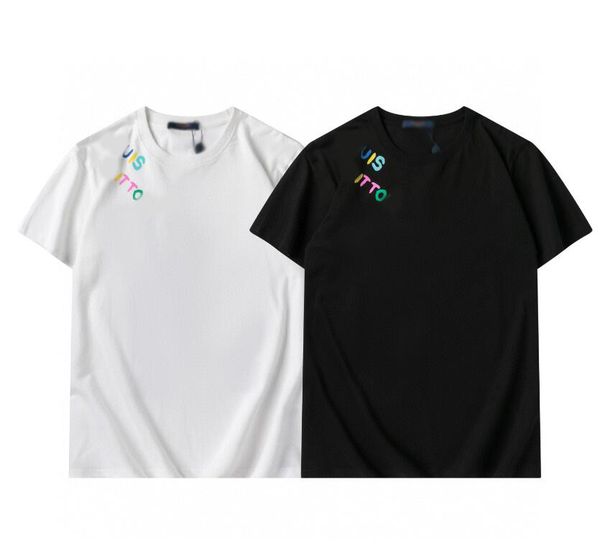 

2022 summer paris designer tshirts mens classic letter printing t shirts fashion t-shirt casual uncotton tee s-2xl#8552, White;black