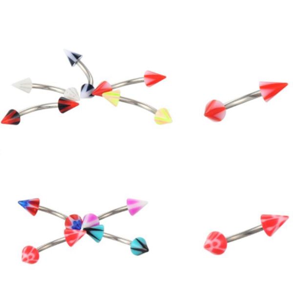 

10/20/30/50pcs stainless steel eyebrow piercing ring curved barbell tragus helix piercing rook labret eyebrow piercing jewelry q sqcwsq, Silver