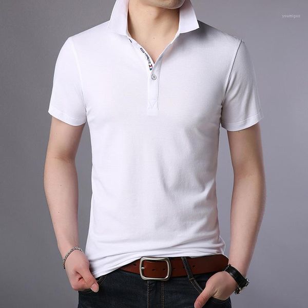 

new arrival summer t-shirt men short sleeve slim tshirts turn-down collar tee shirt mens polos1, White;black