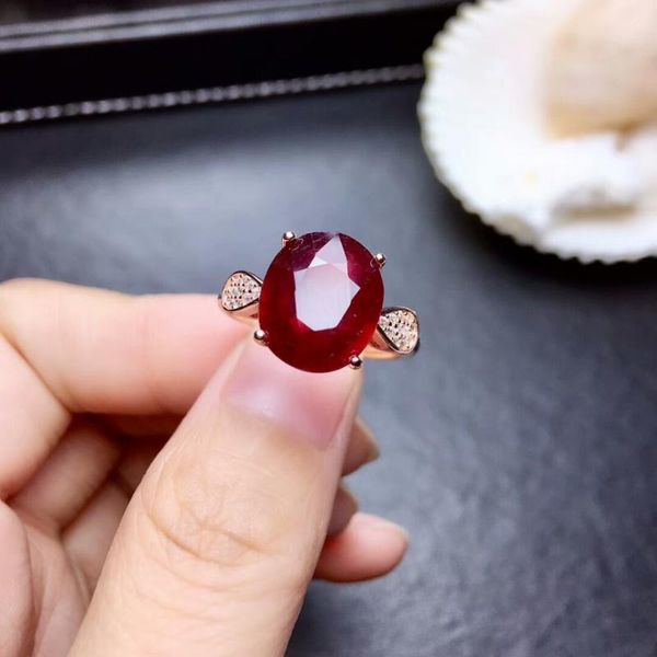 

meibapj natural new 10 * 12мм горение pigeon blood рубин gemstone кольцо способа для женщин реального стерлингового серебра 925 fine jewelr, Golden;silver