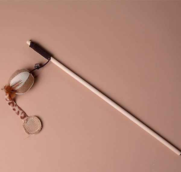 

pet cat toy cute design bird feather dog toy cat tease wooden stick toy for cats products for kid wmtbdz xhlight