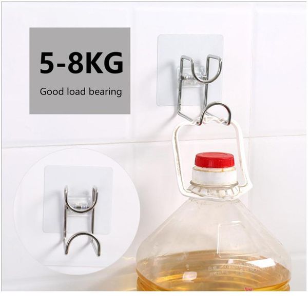 

wall mounted door sticky hanger holder wash basin holder stainless steel strong adhesive hook kitchen bathroom bbygwz