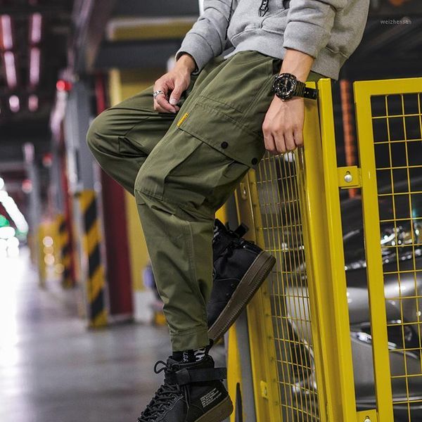 

nice pants men multi-pocket elastic waist harem pant hip hop sweatpants casual trousers joggers male m-3xl1, Black