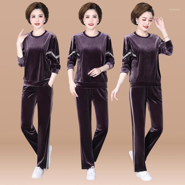 

running sets 5xl spring autumn women tracksuit sportswear velvet loose sweatshirt+pant jogger fitness workout leisure set sport suit1, Black;blue