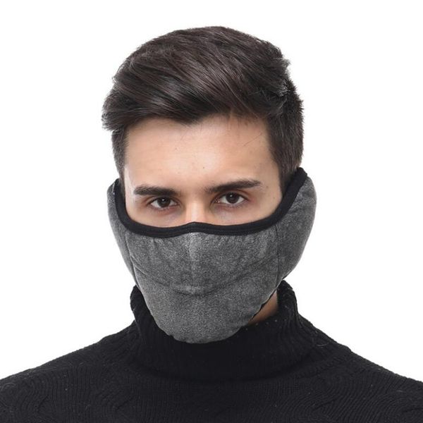 

7 colors 2 in 1 mouth muffle fashion earmuffs masks dustproof face mask outdoor winter warm windproof half mask yya502 60pcs
