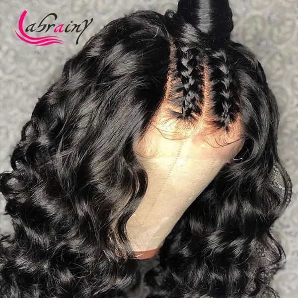 

lace wigs 13x4 part curly front human hair glueless side body wave 4*4 frontal wig natural preplucked, Black;brown