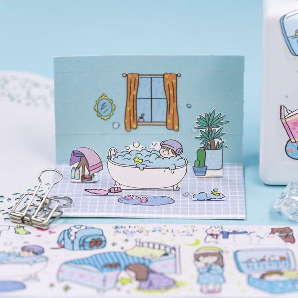 

2016 мм 1 шт. сладкий пузырь серии моши маскировка ленты милые девушки бумажная лента скрапбукинг наклейка стационарные школьные принадлежно