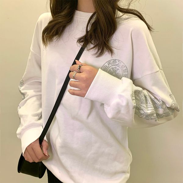 

new outlet european fashion simple heavy industry ironing round neck top, Black