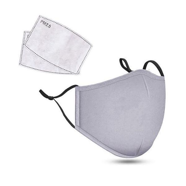 

factoryuo6xrepeat mask anti mouth black pm2.5 dust cotton with 2pcs activated carbon filter korean style fabric face