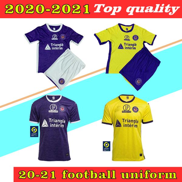 

высочайшее качество toulouse fc soccer jersey 20 21 toulouse home and yous healey anriste bayo spierings adli men + kids kit футбольные руба, Black;yellow