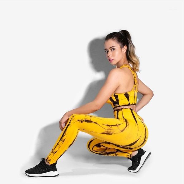 

yoga outfits chrleisure seamless women set fitness clothing sports clothes high waist gym suits padded push-up bra 2pcs1, White;red