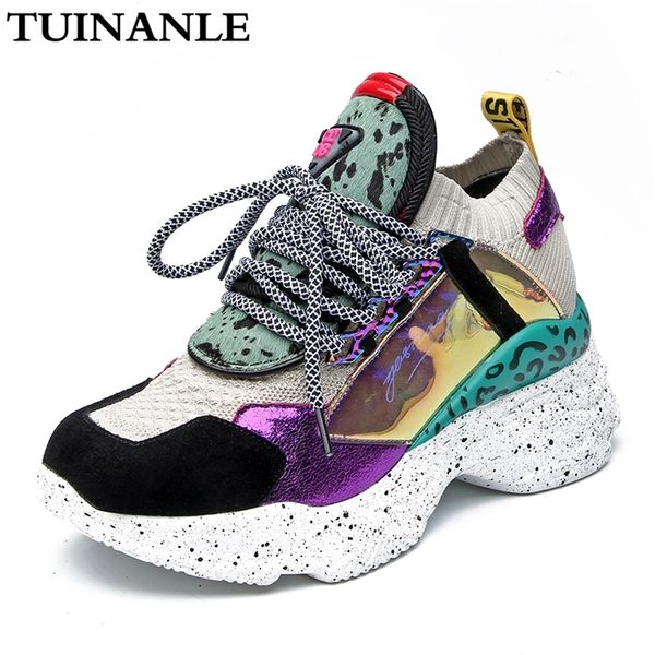 

tuinanle 2020 new sneakers women 35-42 platform white sneakers horsehair shoes casual boots breathable soft woman chunky shoes lj200824, Black